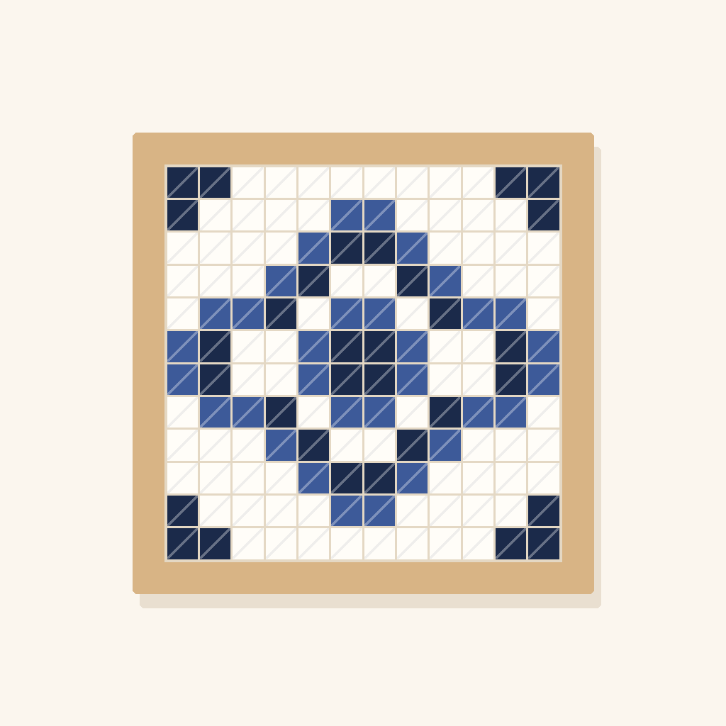 Blue & White Forever needlepoint canvas design